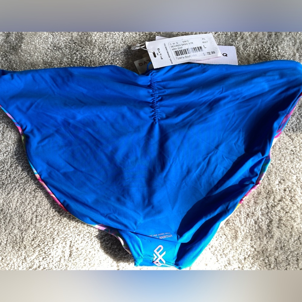 PILYQ women’s reversible bikini bottom NWT size Large colorful - Picture 4 of 5